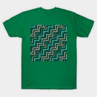 Marbling zig zag T-Shirt